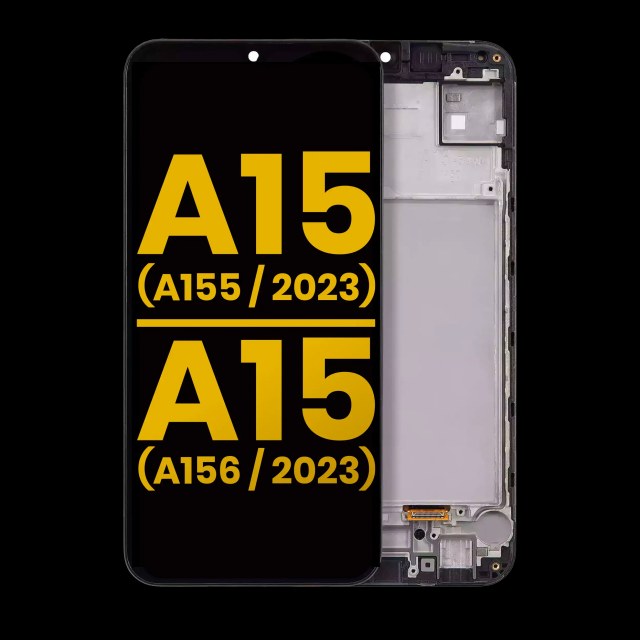 Display OLED completo con Frame per Samsung Galaxy A15 4G (A155 / 2023) / A15 5G (A156 / 2023) (Refurbished) (tutti i colori)