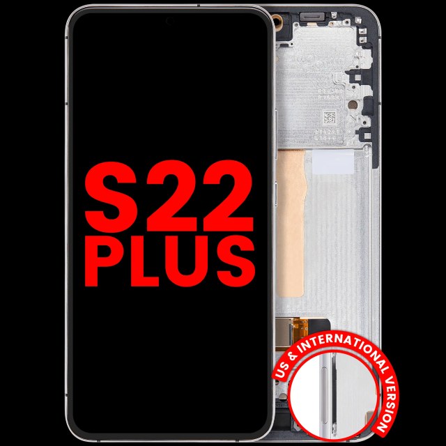 Display OLED completo con Frame per Samsung Galaxy S22 Plus 5G (US e International Version) (Bianco)