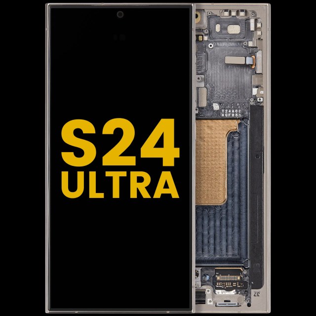 Display OLED completo con Frame per Samsung Galaxy S24 Ultra (Refurbished) (Titanio Grigio)