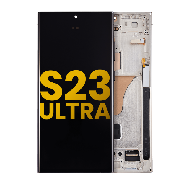 Display OLED completo con Frame per Samsung Galaxy S23 Ultra 5G (US e International) (Assembled) (Cream)