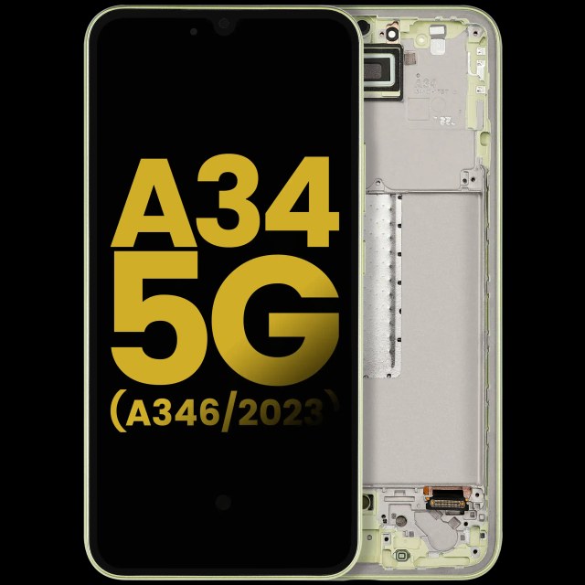Display OLED completo con Frame per Samsung Galaxy A34 5G (A346 / 2023) (Refurbished) (Lime)