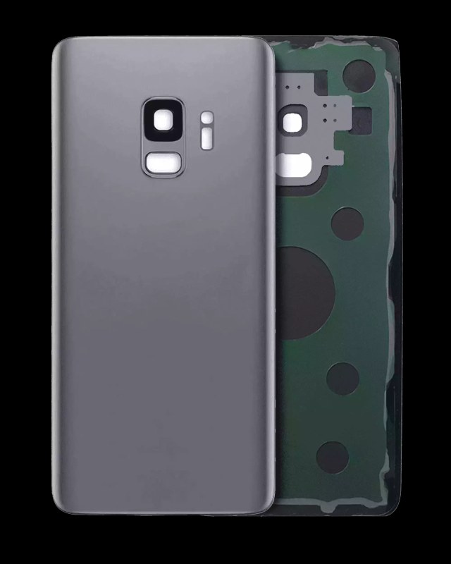 vetro cover posteriore con Vetro fotocamera per Samsung Galaxy S9 (Service Pack) (Titanio Grigio)
