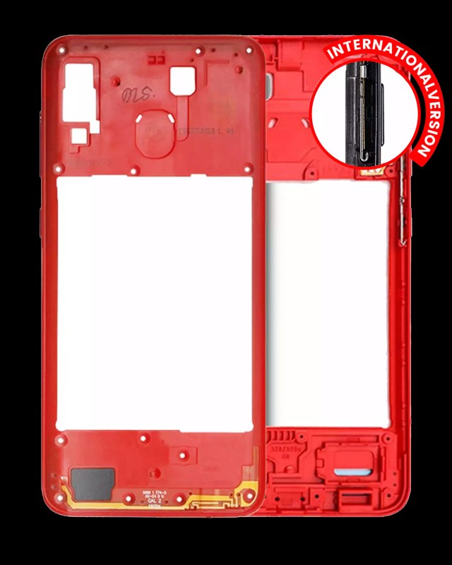 Frame centrale per Samsung Galaxy A20 (A205 / 2019) (International Version) (Rosso)