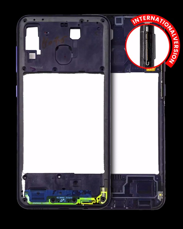 Frame centrale per Samsung Galaxy A20 (A205 / 2019) (International Version) (Deep Blu)