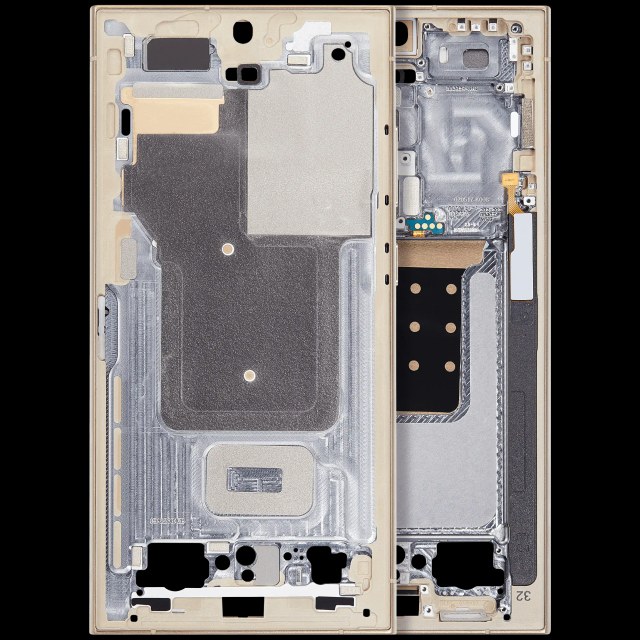 Frame centrale per Samsung Galaxy S24 Ultra 5G (US e International Version) (Titanio Giallo)