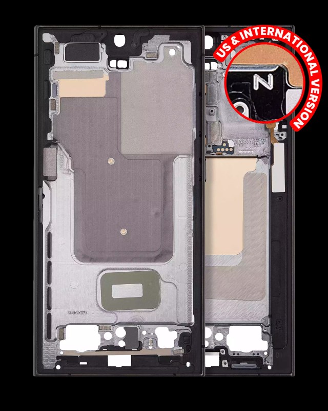 Frame centrale per Samsung Galaxy S24 Ultra 5G (US e International Version) (Titanio Nero)