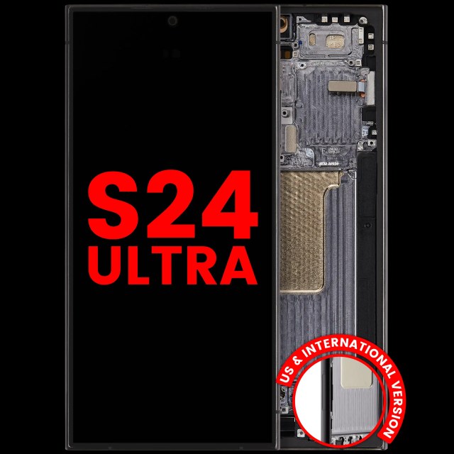 Display OLED completo con Frame per Samsung Galaxy S24 Ultra (US e International Version) (Titanio Nero)