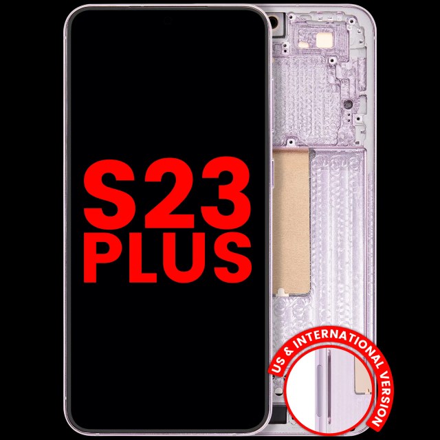 Display OLED completo con Frame per Samsung Galaxy S23 Plus (US e International) (Lavanda)