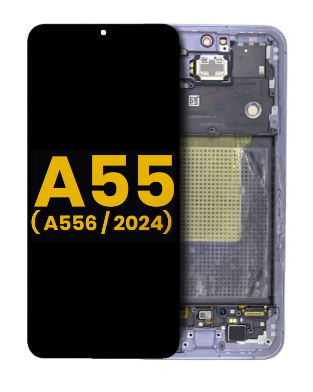 Display OLED completo con Frame per Samsung Galaxy A55 (A556 / 2024) (Refurbished) (Lilac)