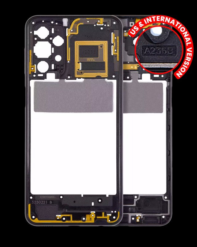 Frame centrale per Samsung Galaxy A23 5G (A236B / 2022) (International Version) (Nero)