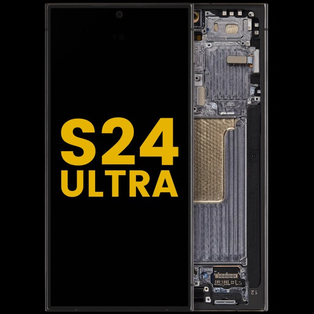 Display OLED completo con Frame per Samsung Galaxy S24 Ultra (Refurbished) (Titanio Nero)