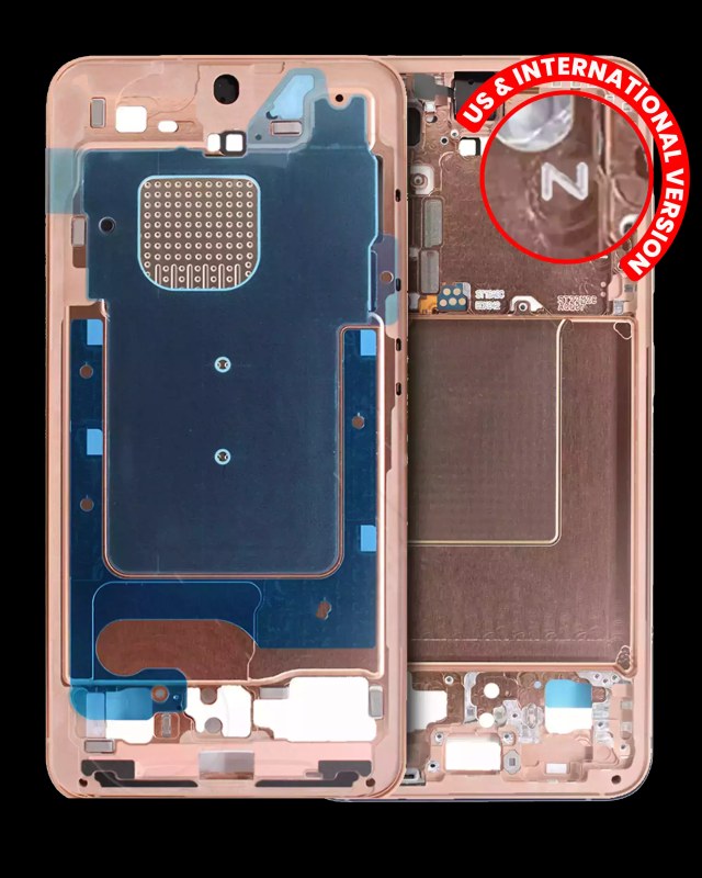 Frame centrale per Samsung Galaxy S24 5G (US e International Version) (Sandstone Arancione)