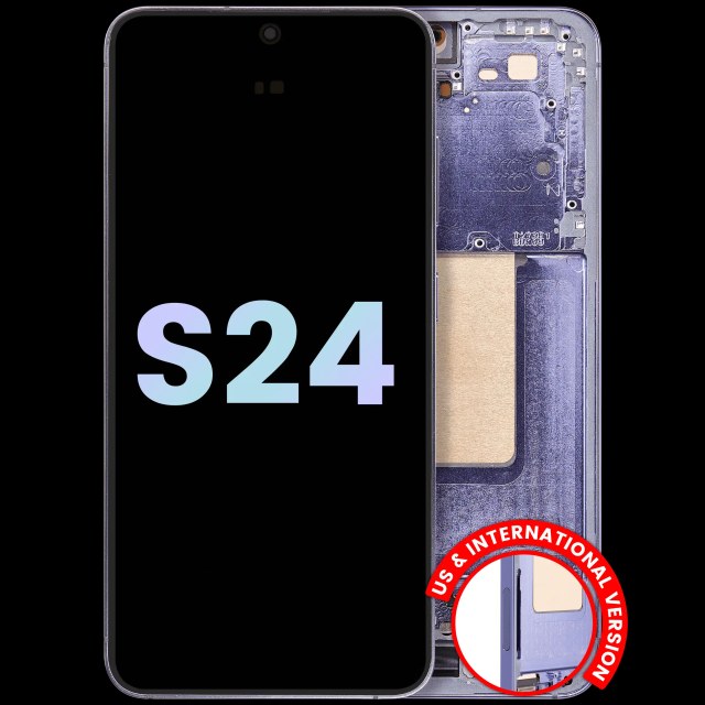 Display OLED completo con Frame per Samsung Galaxy S24 5G (US e International Version) (Service Pack) (Cobalt Violet)