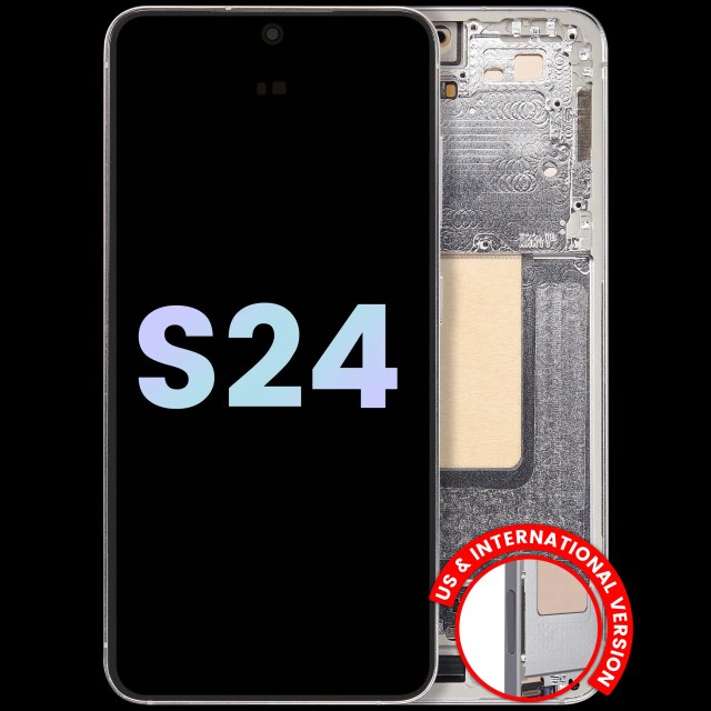 Display OLED completo con Frame per Samsung Galaxy S24 5G (US e International Version) (Service Pack) (Marble Grigio)