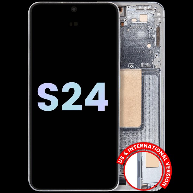 Display OLED completo con Frame per Samsung Galaxy S24 5G (US e International Version) (Service Pack) (Sapphire Blu)