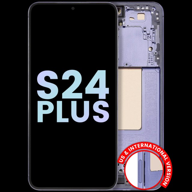 Display OLED completo con Frame per Samsung Galaxy S24 Plus 5G (US e International Version) (Service Pack) (Cobalt Violet)