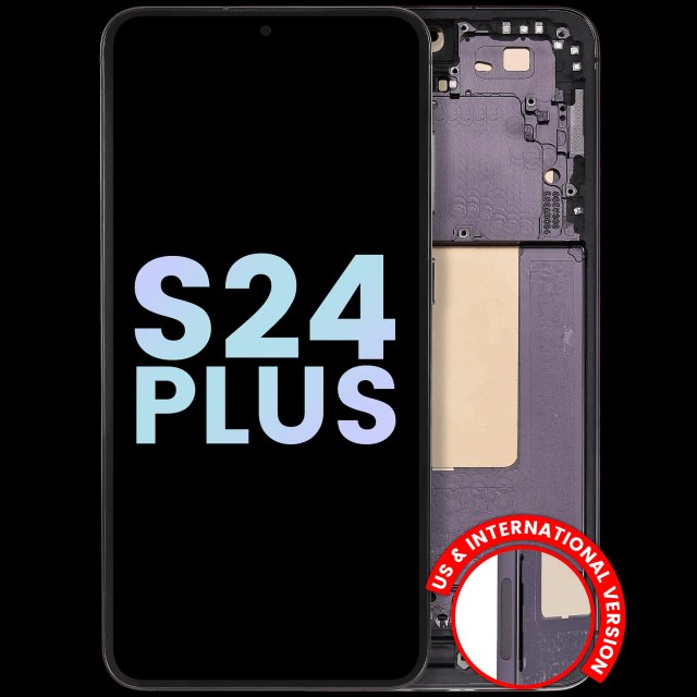 Display OLED completo con Frame per Samsung Galaxy S24 Plus 5G (US e International Version) (Service Pack) (Onyx Nero)