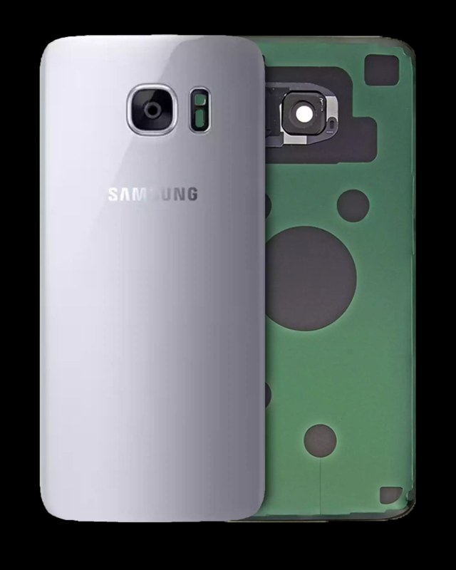 vetro cover posteriore per Samsung Galaxy S7 Edge (Service Pack) (Argento Titanio)