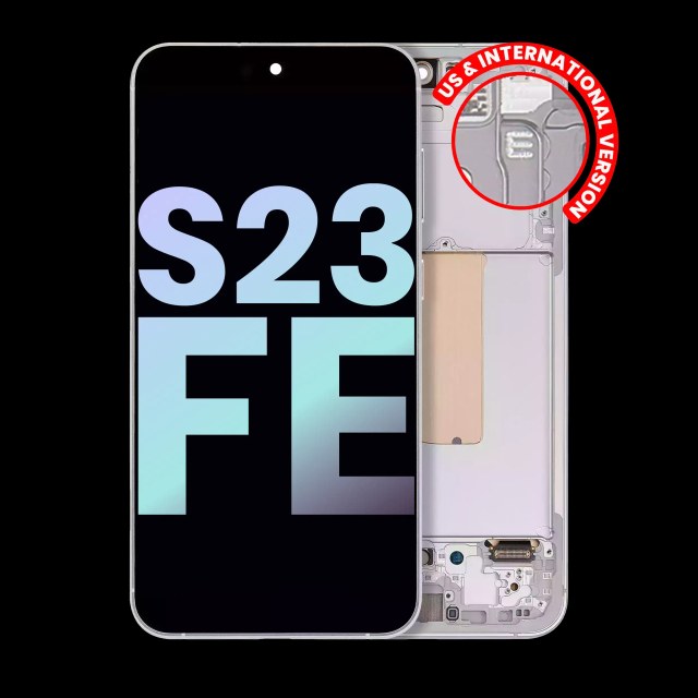 Display OLED completo con Frame per Samsung Galaxy S23 FE 5G (US e International Version) (Service Pack) (Mint / Cream / Viola / Indigo / Tangerine)