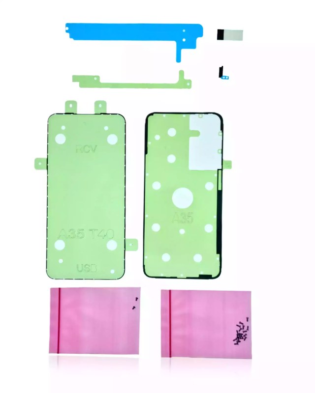 Display / adesivo per cover posteriore con Re-Work Kit per Samsung Galaxy A35 5G (A356 / 2024) (Service Pack)