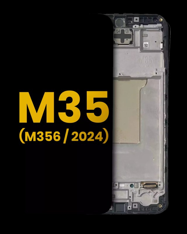 Display OLED completo con Frame per Samsung Galaxy M35 (M356 / 2024) (Refurbished) (Nero)