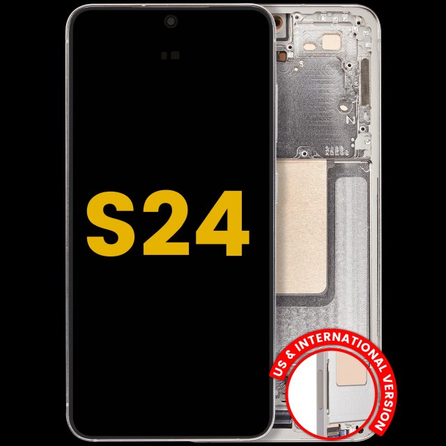 Display OLED completo con Frame per Samsung Galaxy S24 5G (US e International Version) (Refurbished) (Amber Giallo)