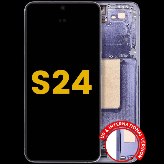 Display OLED completo con Frame per Samsung Galaxy S24 5G (US e International Version) (Refurbished) (Cobalt Violet)