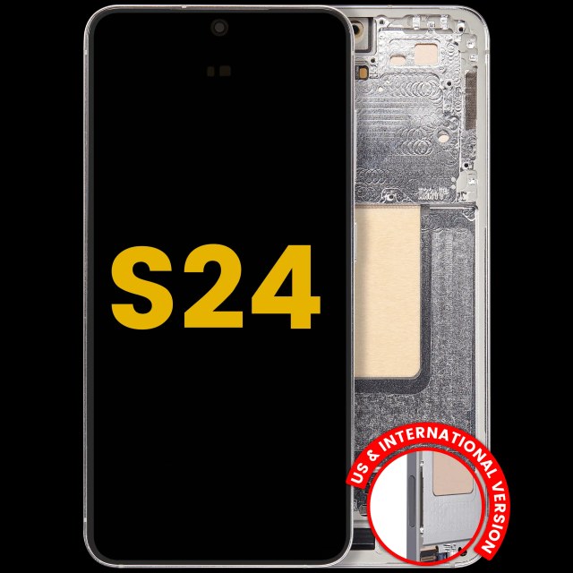 Display OLED completo con Frame per Samsung Galaxy S24 5G (US e International Version) (Refurbished) (Marble Grigio)