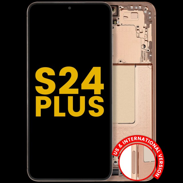 Display OLED completo con Frame per Samsung Galaxy S24 Plus 5G (US e International Version) (Refurbished) (Sandstone Arancione)
