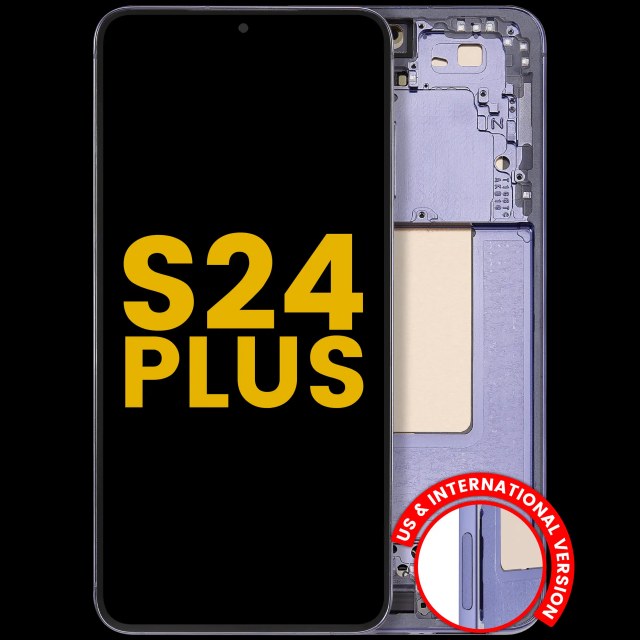 Display OLED completo con Frame per Samsung Galaxy S24 Plus 5G (US e International Version) (Refurbished) (Cobalt Violet)