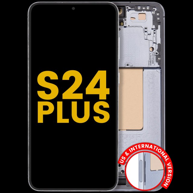 Display OLED completo con Frame per Samsung Galaxy S24 Plus 5G (US e International Version) (Refurbished) (Sapphire Blu)