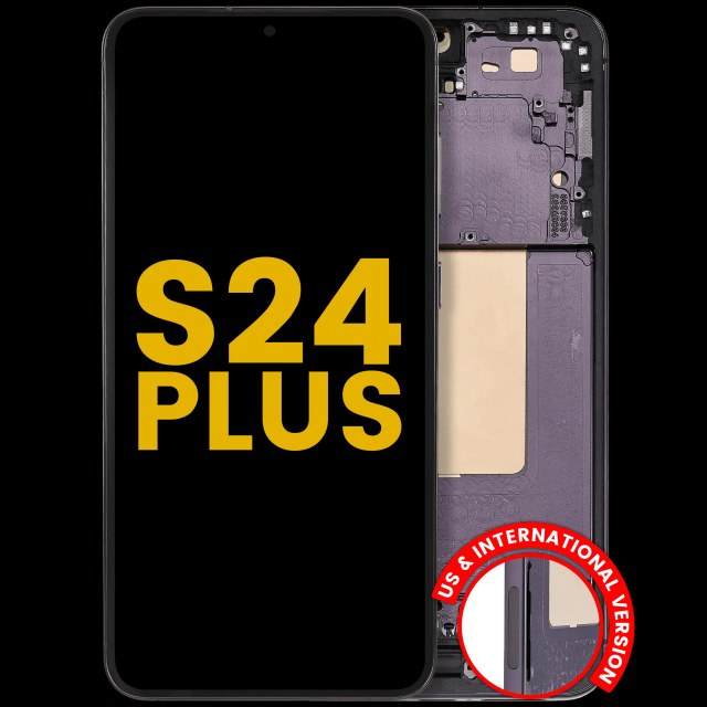 Display OLED completo con Frame per Samsung Galaxy S24 Plus 5G (US e International Version) (Refurbished) (Onyx Nero)