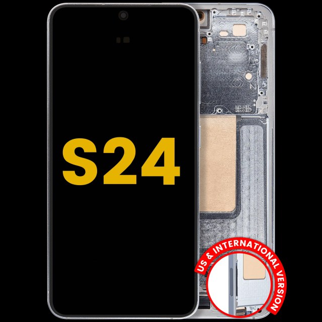 Display OLED completo con Frame per Samsung Galaxy S24 5G (US e International Version) (Refurbished) (Sapphire Blu)