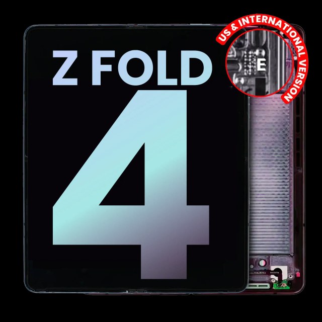 Inner Display OLED completo con Frame per Samsung Galaxy Z Fold 4 5G (US e International) (Service Pack) (Burgundy)