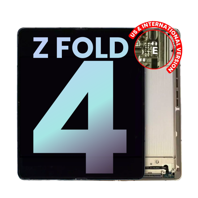 Inner Display OLED completo con Frame per Samsung Galaxy Z Fold 4 5G (US e International) (Service Pack) (Beige)
