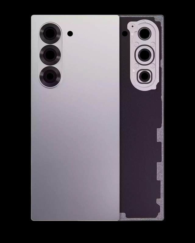 vetro cover posteriore con Vetro fotocamera per Samsung Galaxy Z Fold 6 5G (Argento Shadow)