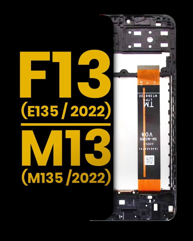 Display LCD completo con Frame per Samsung Galaxy F13 (E135 / 2022) / M13 (M135 / 2022) (Refurbished) (tutti i colori)