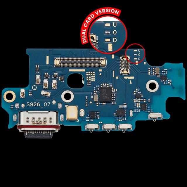 Connettore di ricarica Scheda con Sim Card Reader per Samsung Galaxy S24 Plus 5G (S9260) (Dual Card Version) (Premium)