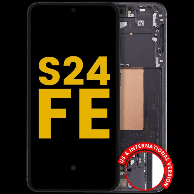 Display OLED completo con Frame per Samsung Galaxy S24 FE 5G (Refurbished) (US e International Version) (Grafite)