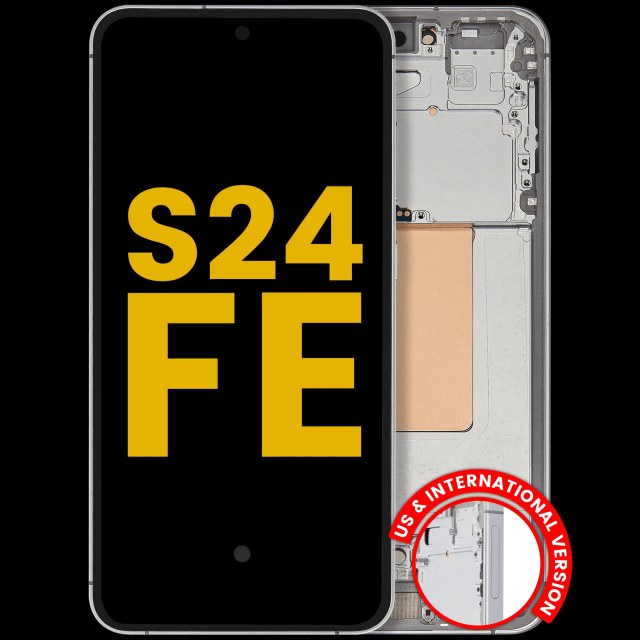 Display OLED completo con Frame per Samsung Galaxy S24 FE 5G (US e International Version) (Refurbished) (Grigio)