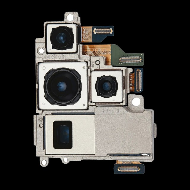 Fotocamera posteriore gruppo (Wide e Periscope e Ultra Wide e Telephoto) per Samsung Galaxy S22 Ultra 5G (Used Service Pack Pull: grado A)