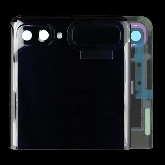 Outer Display OLED completo con Frame per Samsung Galaxy Z Flip 4G (F700) / Z Flip 5G (F707) (Service Pack) (Mirror Nero)