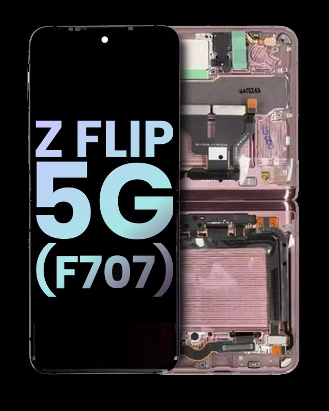Inner Display OLED completo con Frame per Samsung Galaxy Z Flip 5G (F707) (Service Pack) (Mystic Bronze)