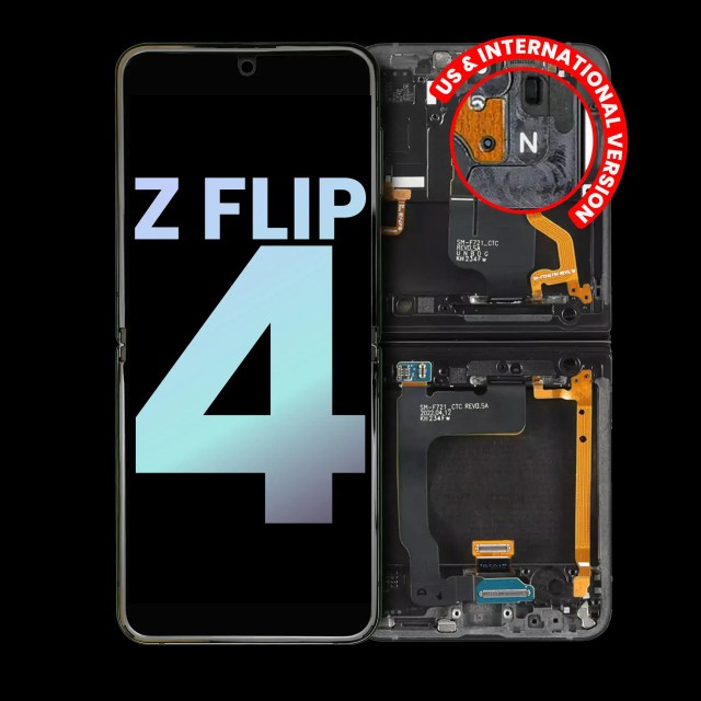 Inner Display OLED completo con Frame per Samsung Galaxy Z Flip 4 5G (US e International) (Service Pack) (Navy)
