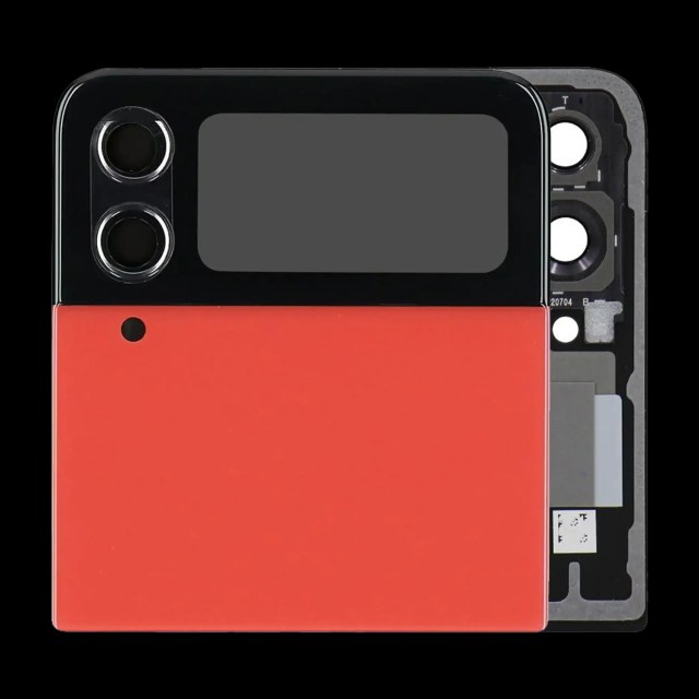 Outer Display OLED completo per Samsung Galaxy Z Flip 4 5G (Service Pack) (Rosso)
