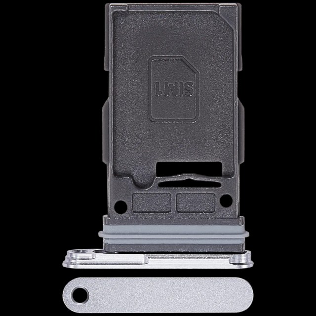 Carrellino SIM singola per Samsung Galaxy S25 / S25 Plus (Premium) (Bianco)