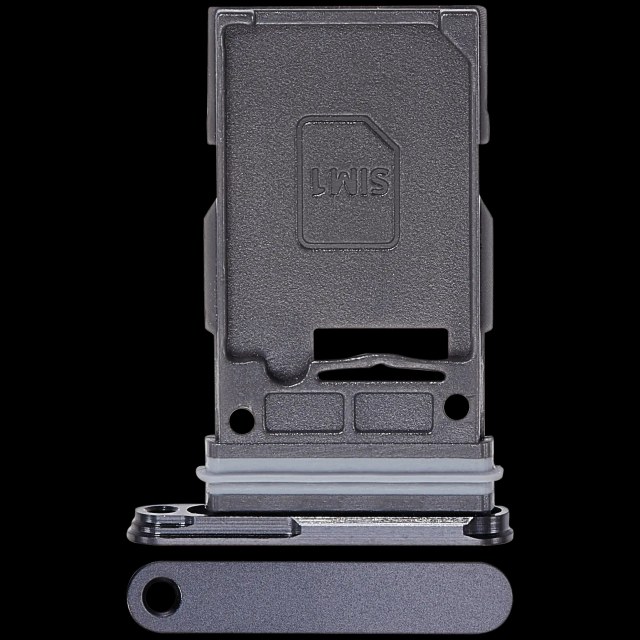 Carrellino SIM singola per Samsung Galaxy S25 / S25 Plus (Premium) (Blu Nero)