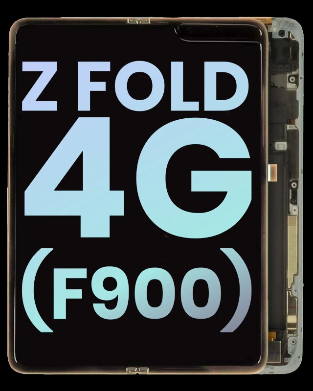 Inner Display OLED completo con Frame per Samsung Galaxy Z Fold 4G (F900) (Service Pack) (Cosmos Nero)