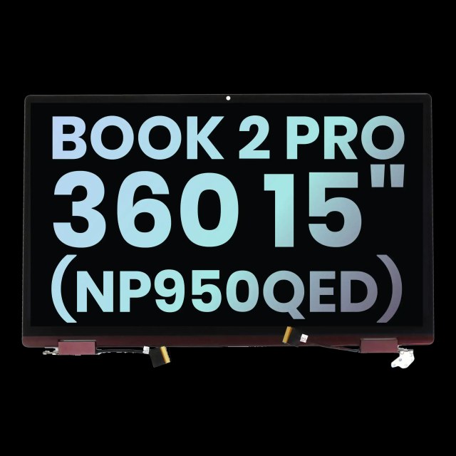 Display LCD completo per Samsung Galaxy Book 2 Pro (360) 15" (NP950QED) (Service Pack) (Subins dark Rosso)