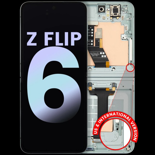 Inner Display OLED completo con Frame per Samsung Galaxy Z Flip 6 5G (US e International) (Service Pack) (Mint)
